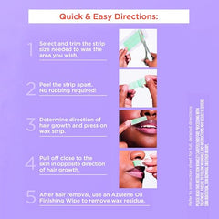 Sally Hansen Snip & Use Wax Strips for underarms, quick hair removal.