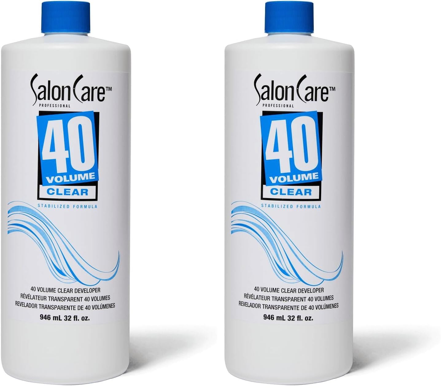 Salon Care 40 Volume Developer bottle showing strong lifting action
