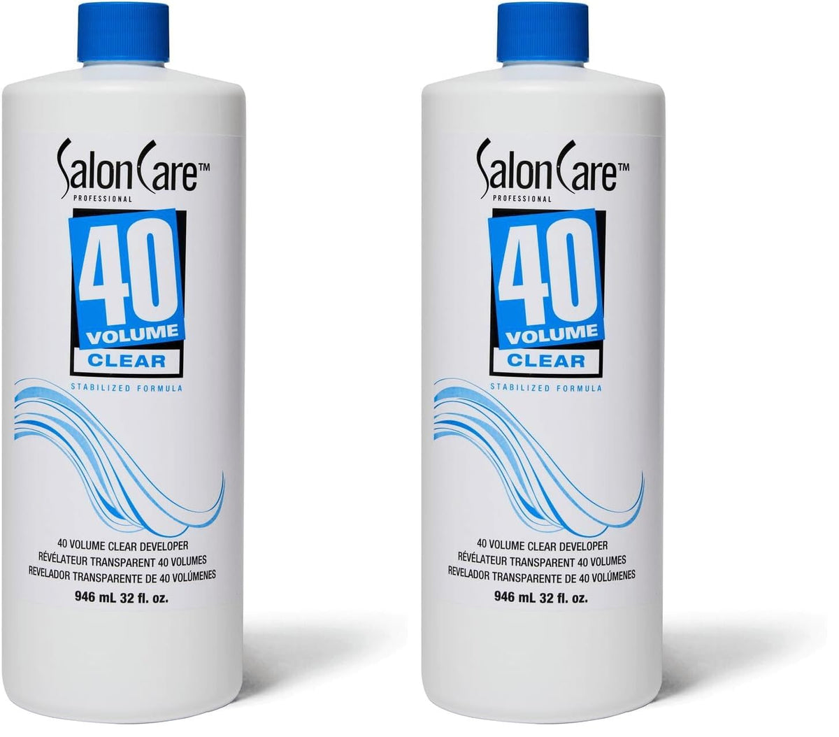 Salon Care 40 Volume Developer bottle showing strong lifting action