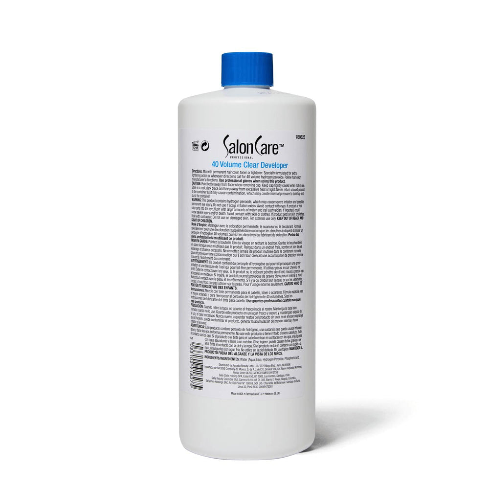 Salon Care 40 Volume Developer pack of two for value and consistency