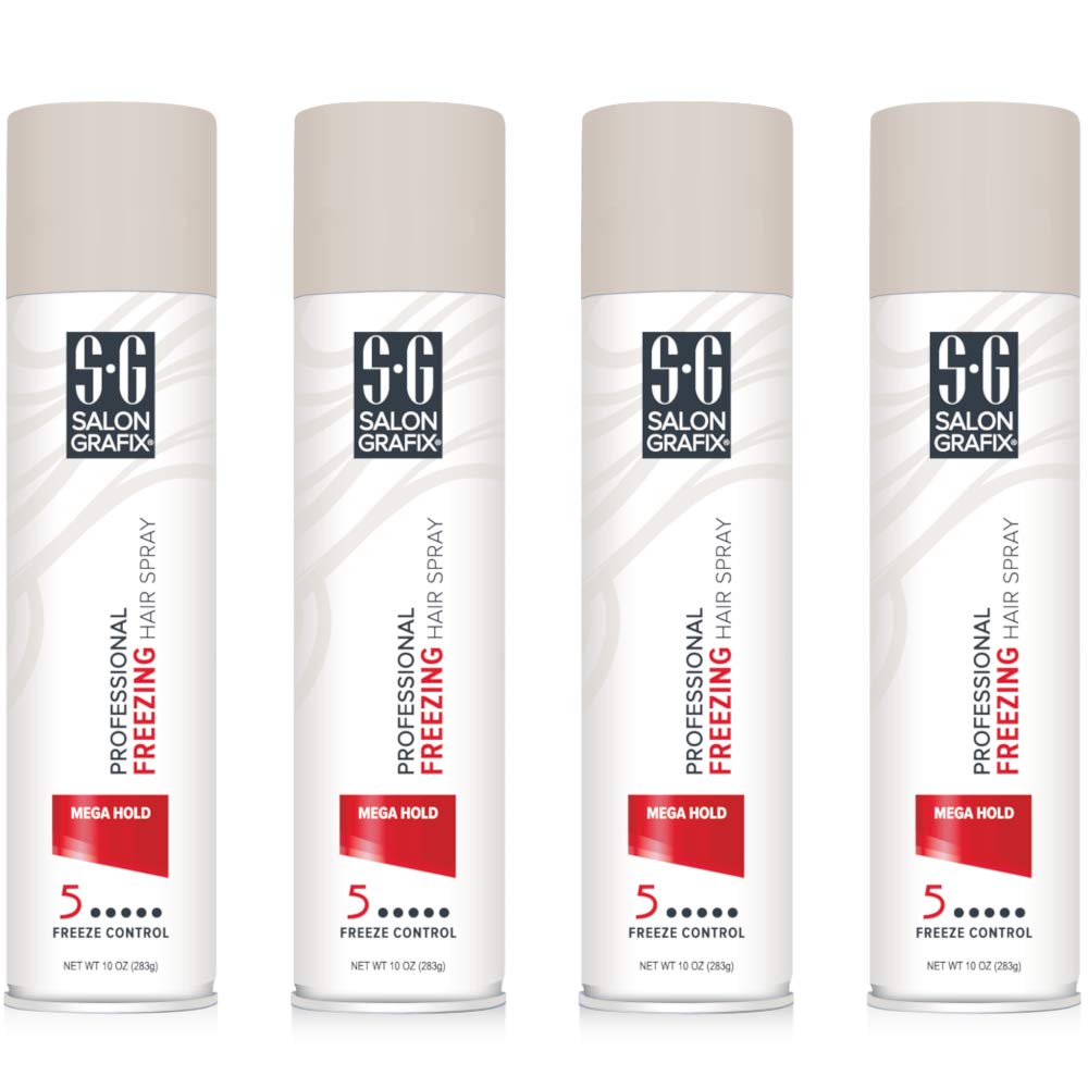 Salon Grafix Mega Hold Spray quick-dry application for lasting style and easy touch-ups