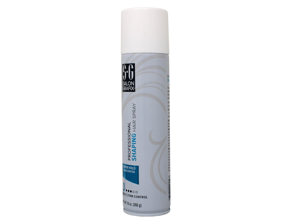 Salon Grafix Shaping Hair Spray fragrance-free formula supports fragrance-free styling.