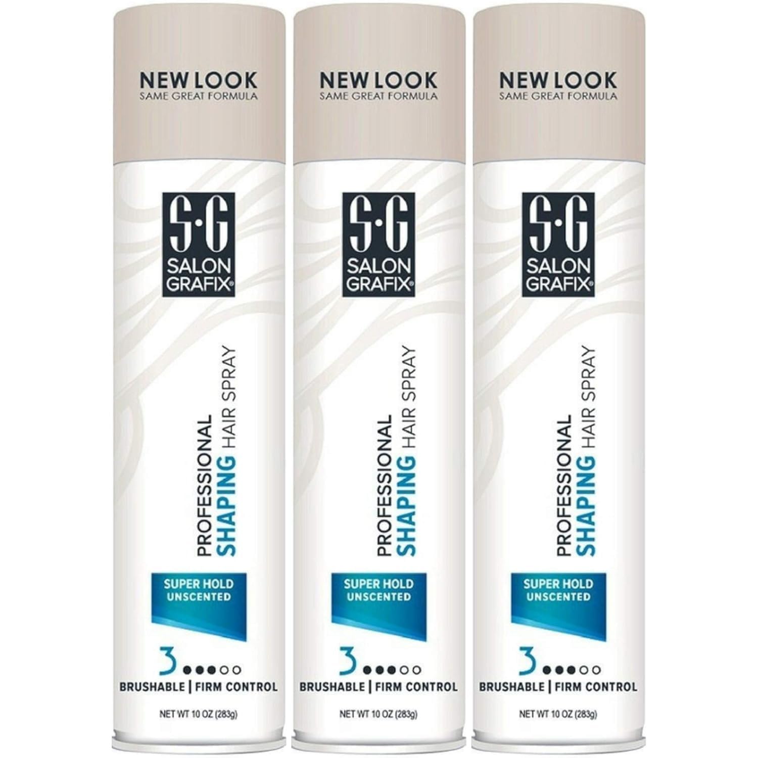 Salon Grafix unscented super hold hairspray front view for all-day hold and light texture