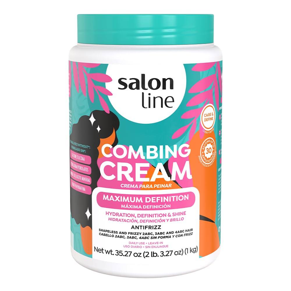Salon Line at home curl care routine illustrates easy styling results.