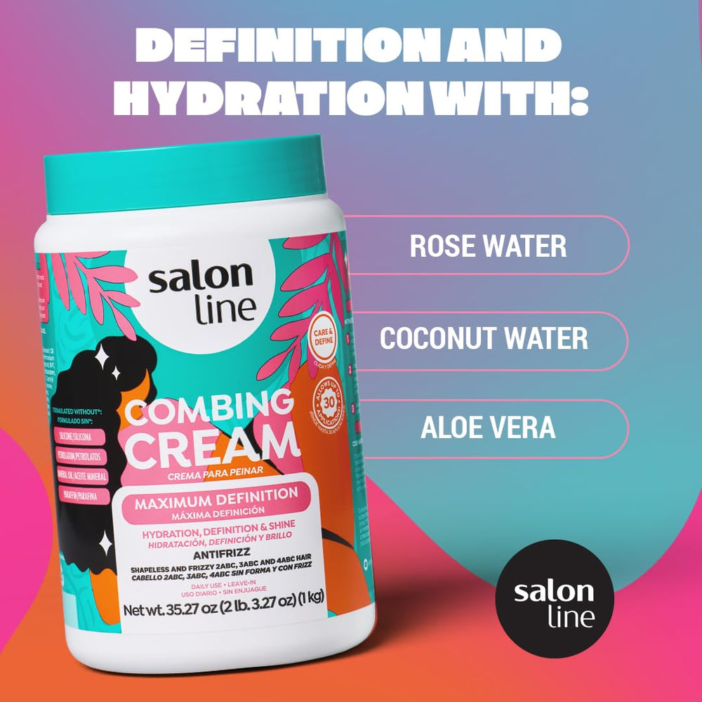 Salon Line Coconut Water image emphasizes vitamin rich shine and vitality for hair.