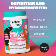 Salon Line Coconut Water image emphasizes vitamin rich shine and vitality for hair.