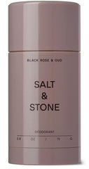 Salt & Stone aluminum-free deodorant with Black Rose Oud for lasting freshness.