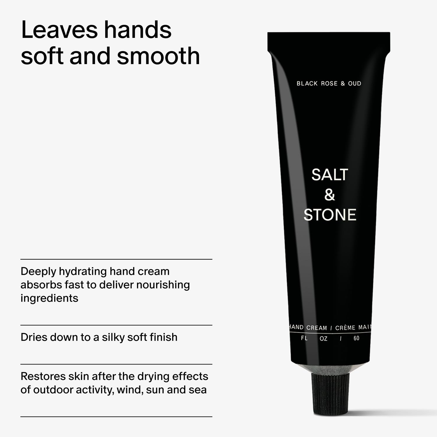 Vegan and cruelty-free certification label on Salt & Stone packaging