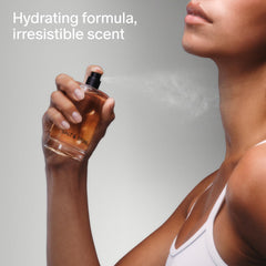 Spritz on skin with glycerin and red algae for gentle hydration.