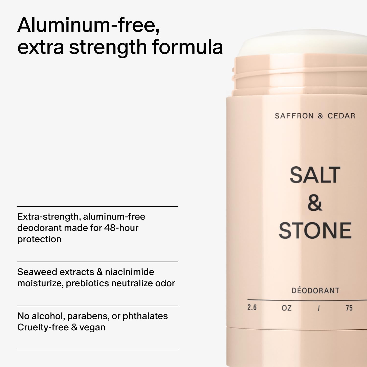 Salt & Stone cruelty-free certification emblem.