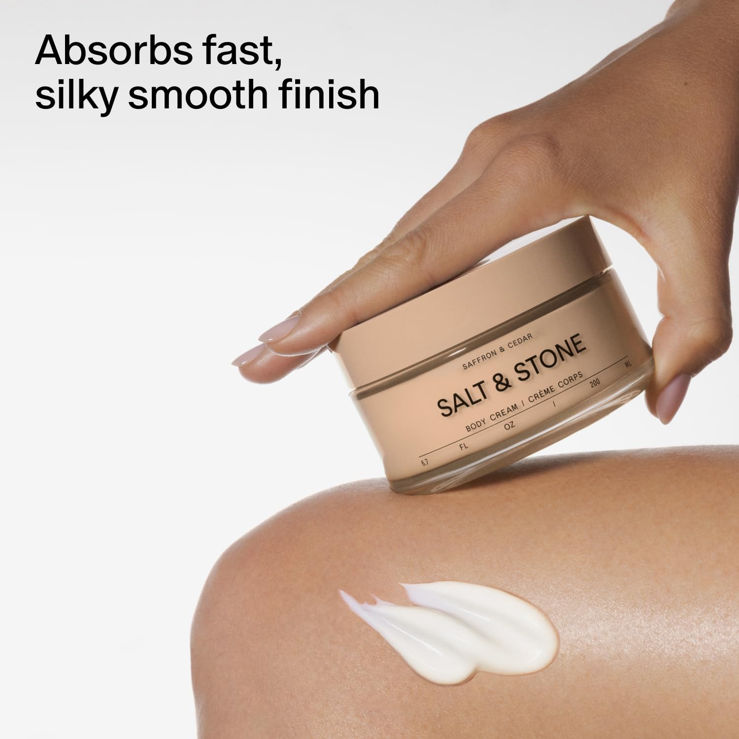 Salt and Stone dermatologist-tested label indicates skin safety and reliability.