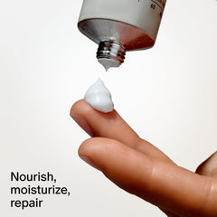 Salt & Stone Hand Cream Santal & Vetiver being applied to dry hands