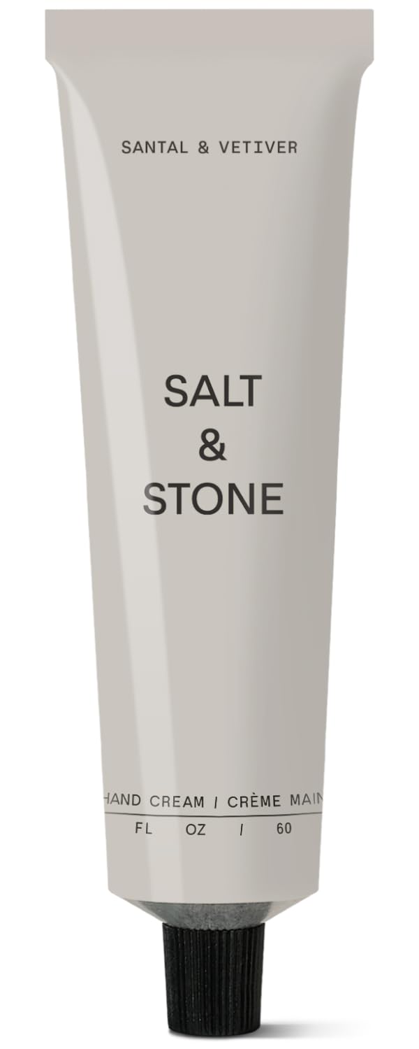 Salt & Stone Hand Cream Santal & Vetiver jar close-up showing hydration