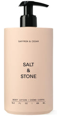 Salt and Stone saffron Cedar bottle shows hydrating, silky finish.