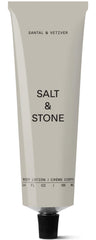 Salt & Stone Santal & Vetiver bottle demonstrates fast-absorbing hydration.