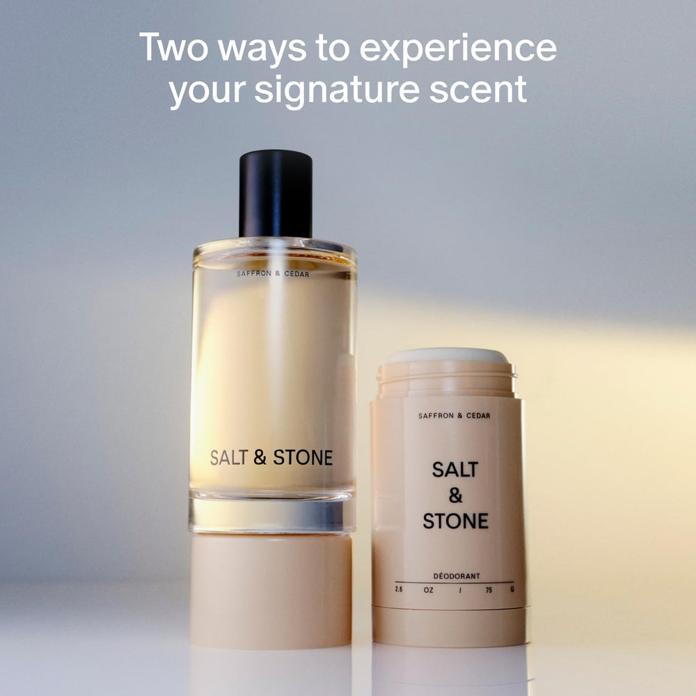 Salt & Stone body mist bottle for quick, hydrating fragrance refresh.