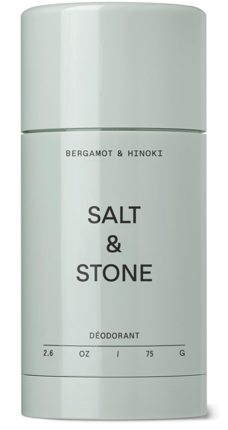 Salt & Stone aluminum-free deodorant front view showing long-lasting freshness.