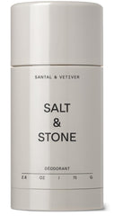 Salt and Stone aluminum-free deodorant stick offers long-lasting protection for active days.