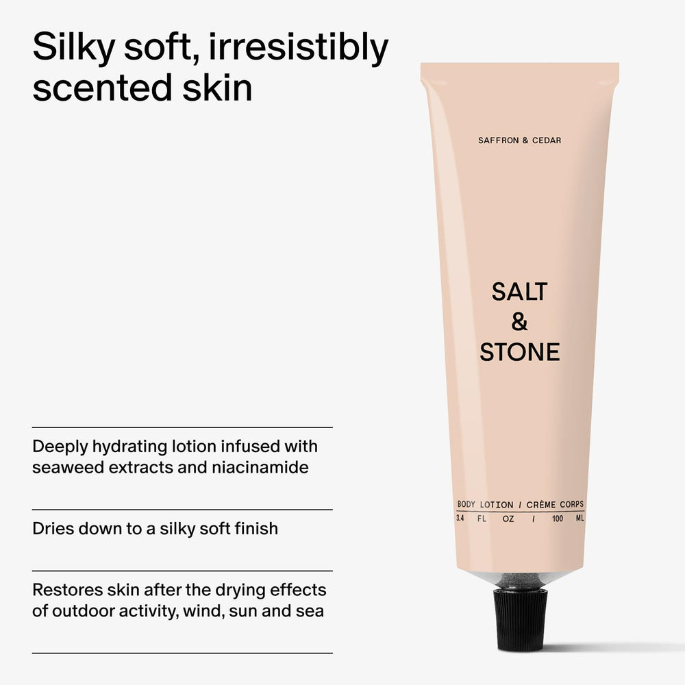 Salt & Stone award-winning formula bottle highlights unisex design and clean ingredients.