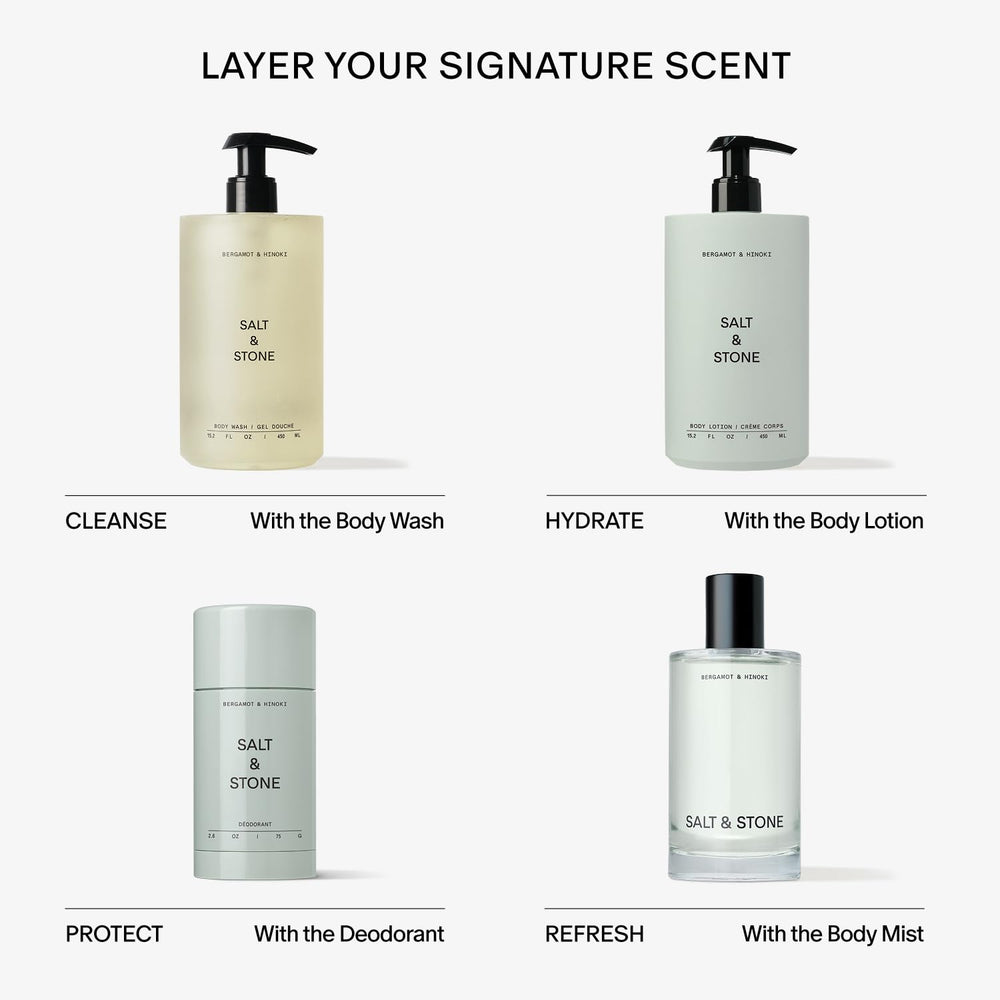 Salt & Stone daily-use deodorant in hand for everyday care.