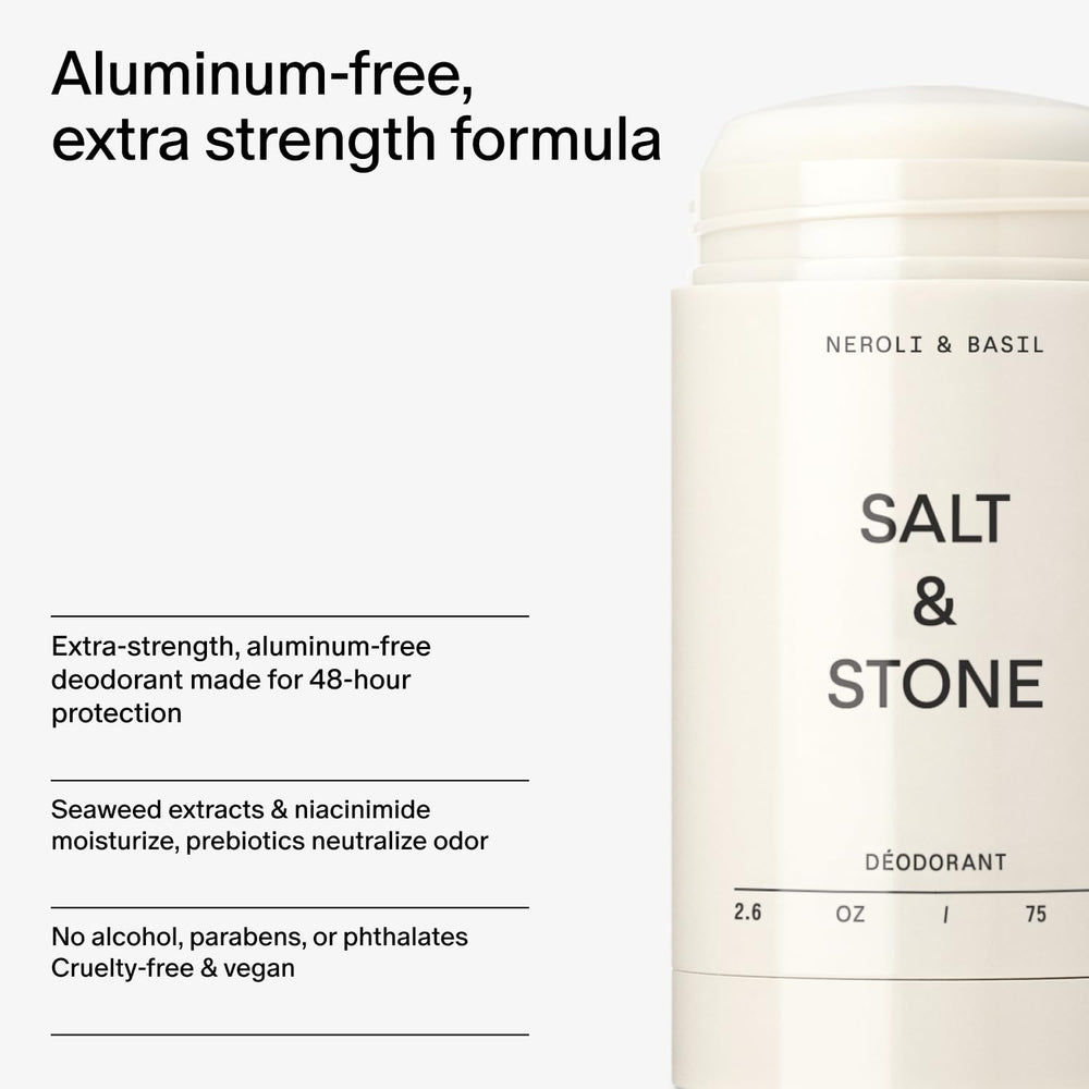 Salt & Stone packaging box highlighting eco-friendly branding.