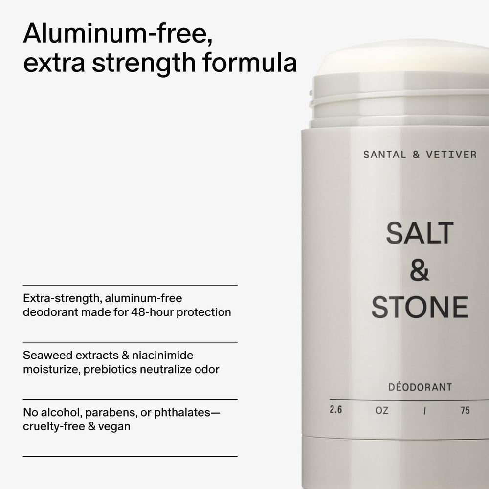 Salt and Stone prebiotics image showing odor-neutralizing action during wear.