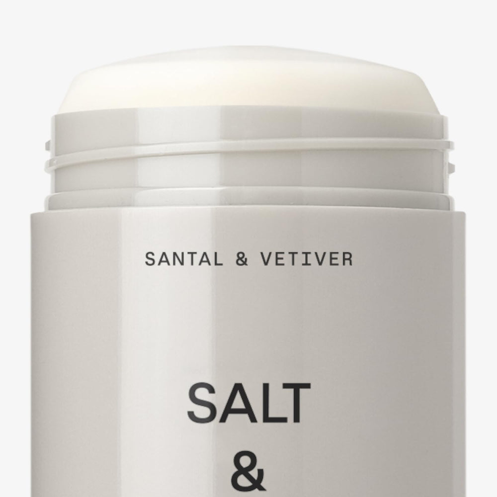 Salt and Stone Santal Vetiver scent profile described as warm and woody.
