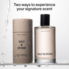 Salt & Stone Body Mist bottle showcasing all-day scent