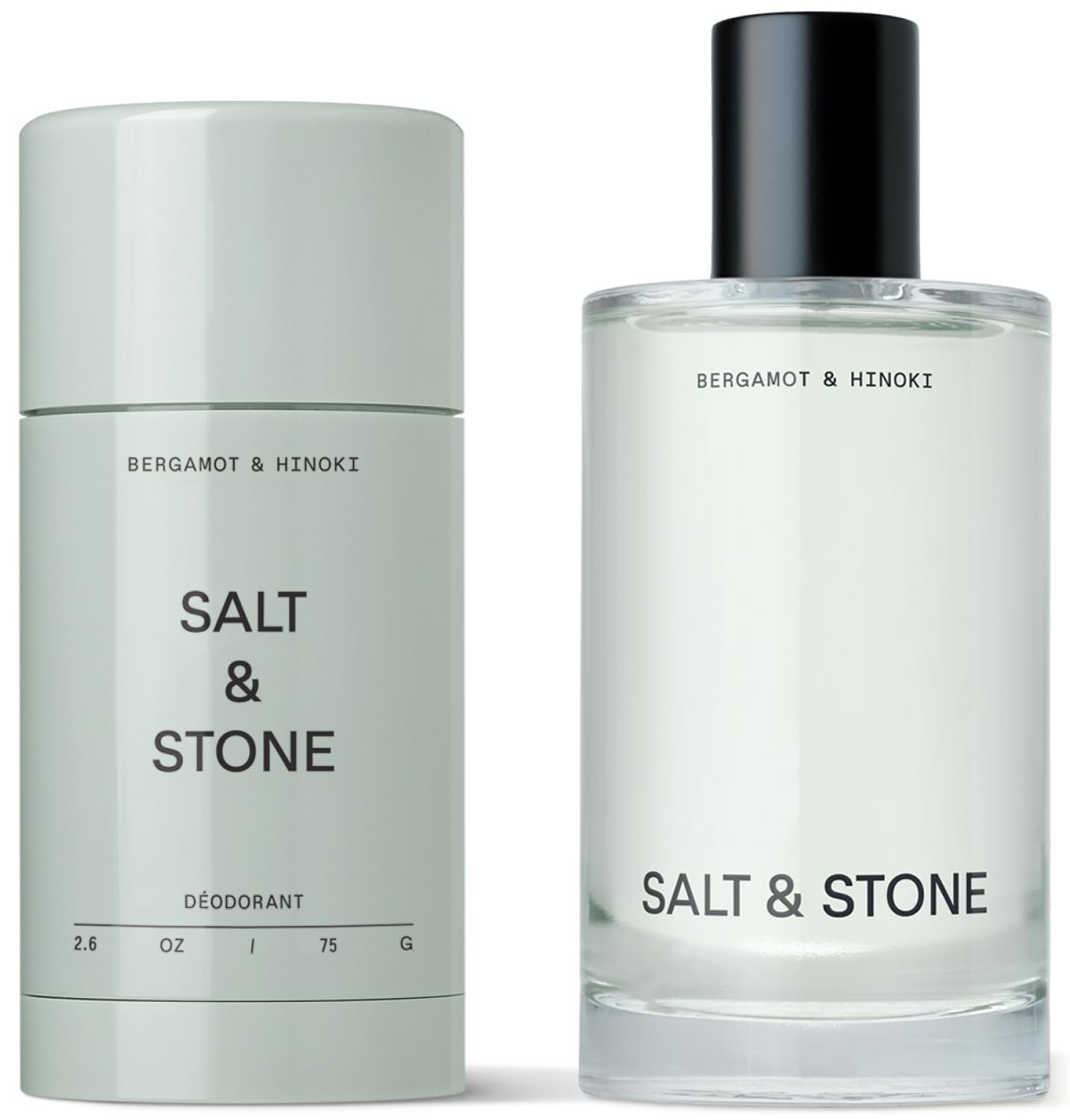 Salt & Stone signature scent duo packaging shows clean, premium branding.