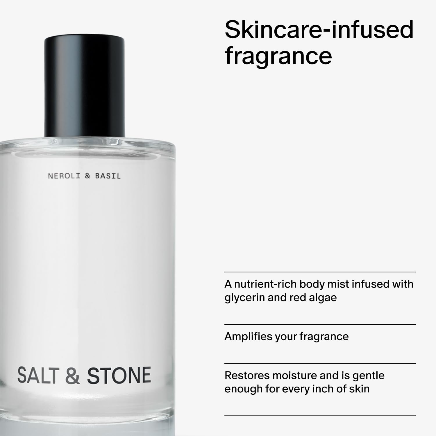 Salt & Stone unisex scent usage shot showing versatile wear for all-day wear.