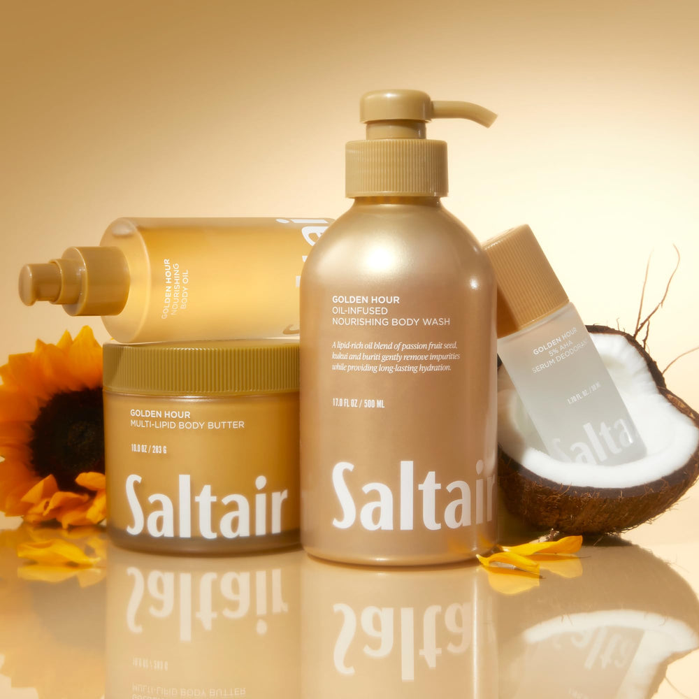 Saltair Golden Hour 2-pack packaging communicates value and indulgence