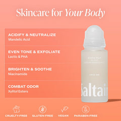 Saltair aluminum-free formula emphasizes gentle underarm care and odor control.