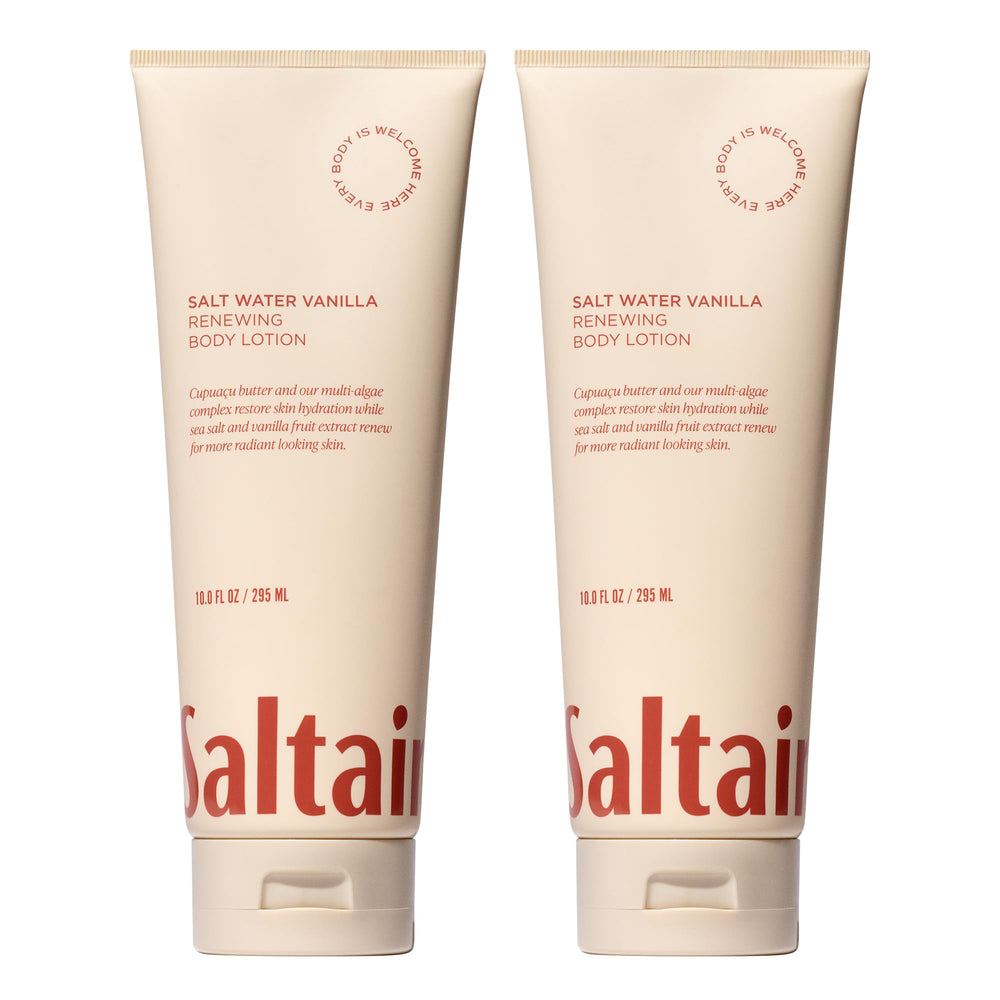 Saltair Body Lotion 2-pack tubes, convenient packaging for daily hydration