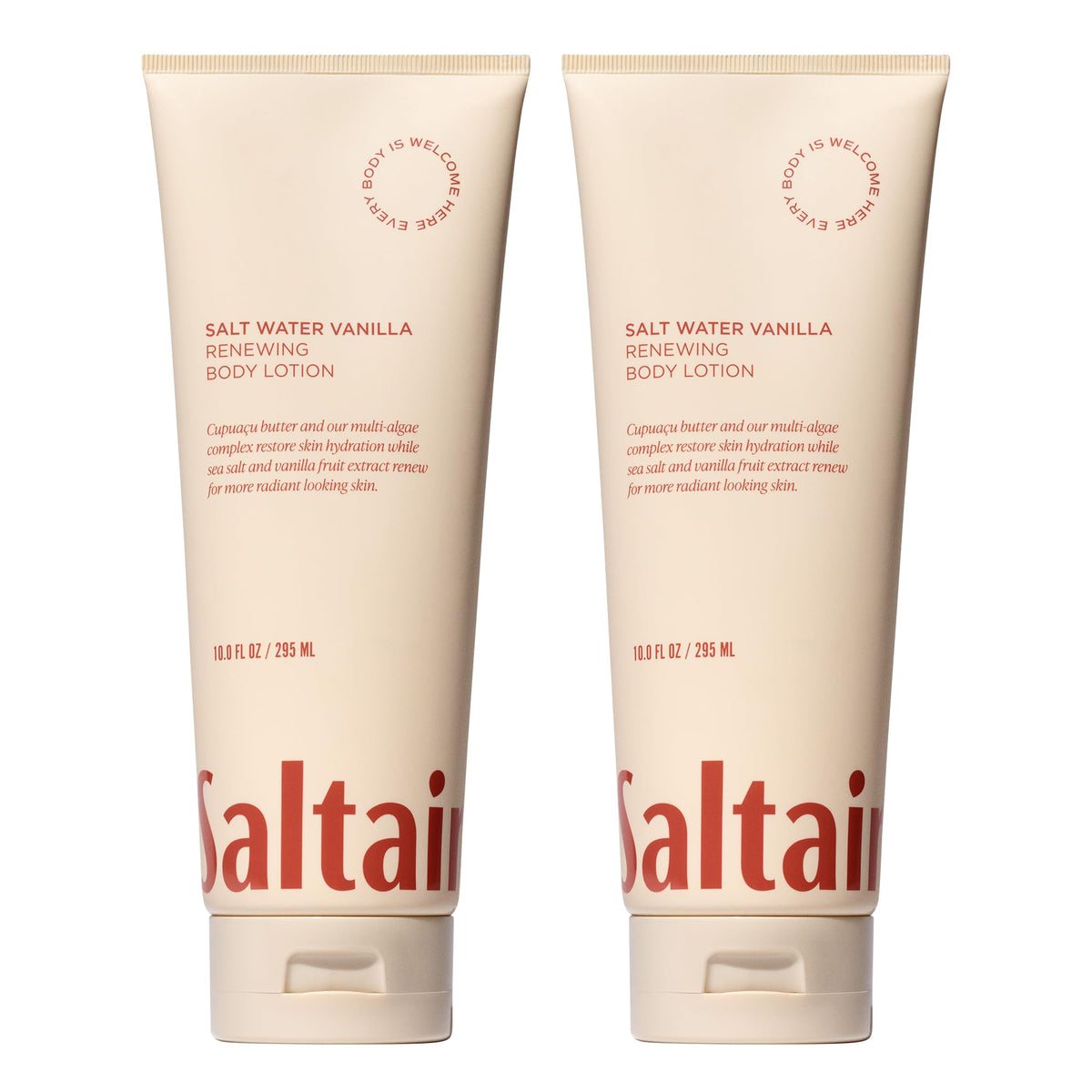Saltair Body Lotion 2-pack tubes, convenient packaging for daily hydration