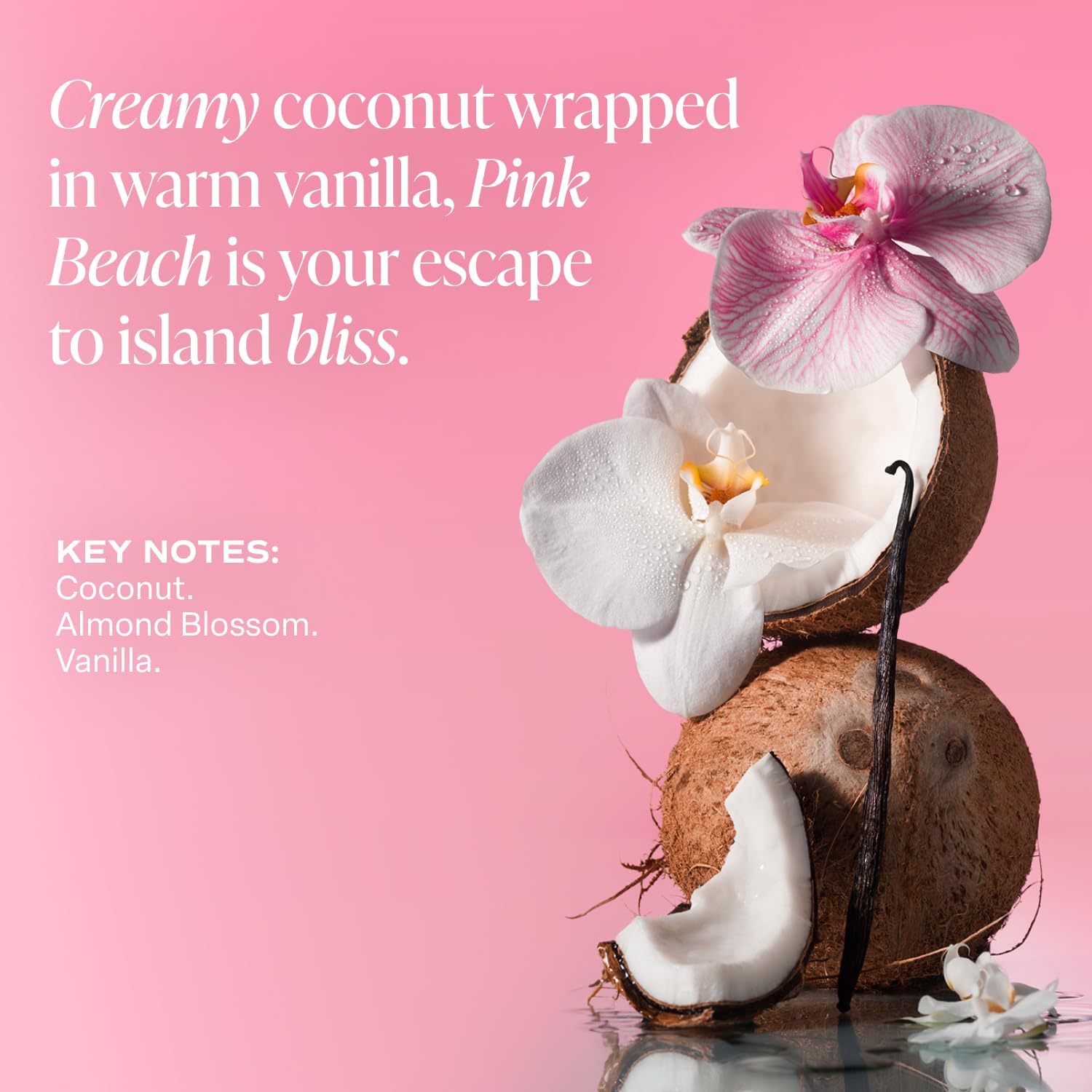 Saltair Pink Beach fragrance close-up illustrating tropical scent and mood uplift