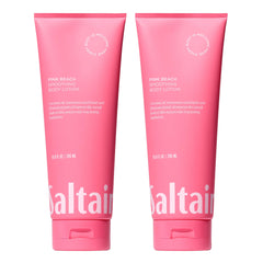 Saltair Body Lotion Pink Beach pack front view for convenient two-pack hydration