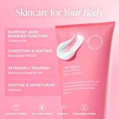 Saltair Body Lotion texture close-up highlighting creamy, fast-absorbing formula