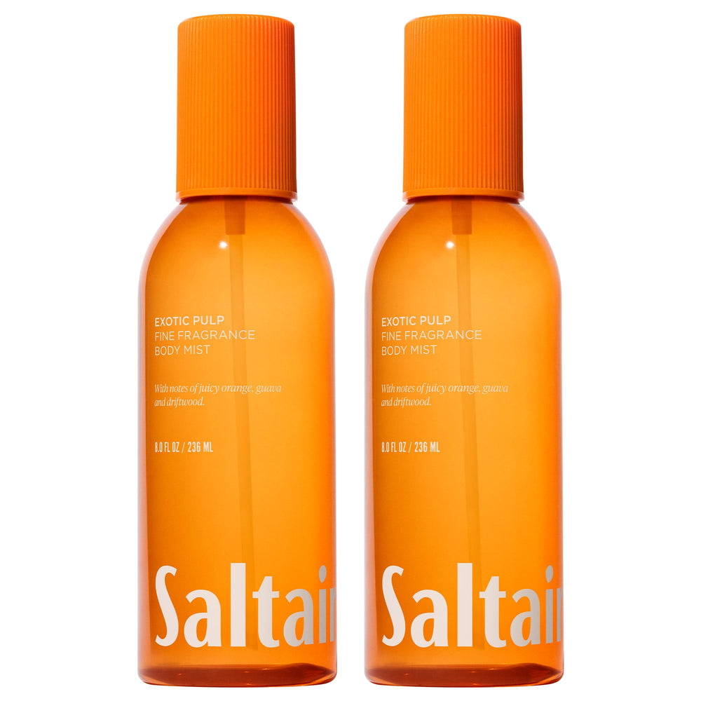 Saltair Body Mist 2-Pack bottles on table for everyday tropical scent