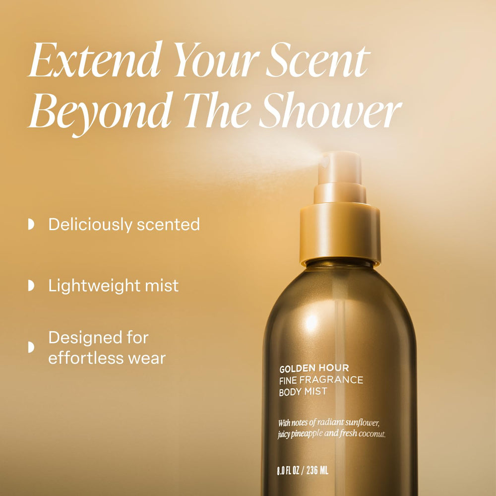 Saltair body mist Golden Hour packaging showcases bright, travel-friendly design