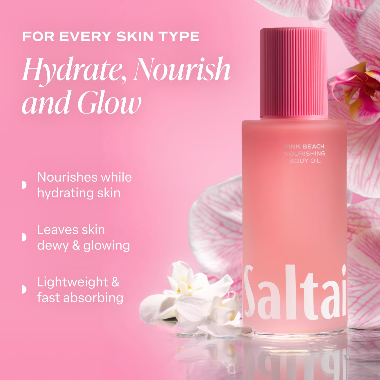 Saltair cruelty-free label indicating ethical, vegan skincare branding.