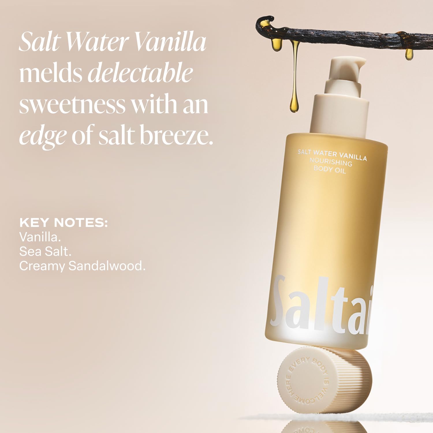 Saltair Body Oil non-greasy texture absorbs quickly without residue.