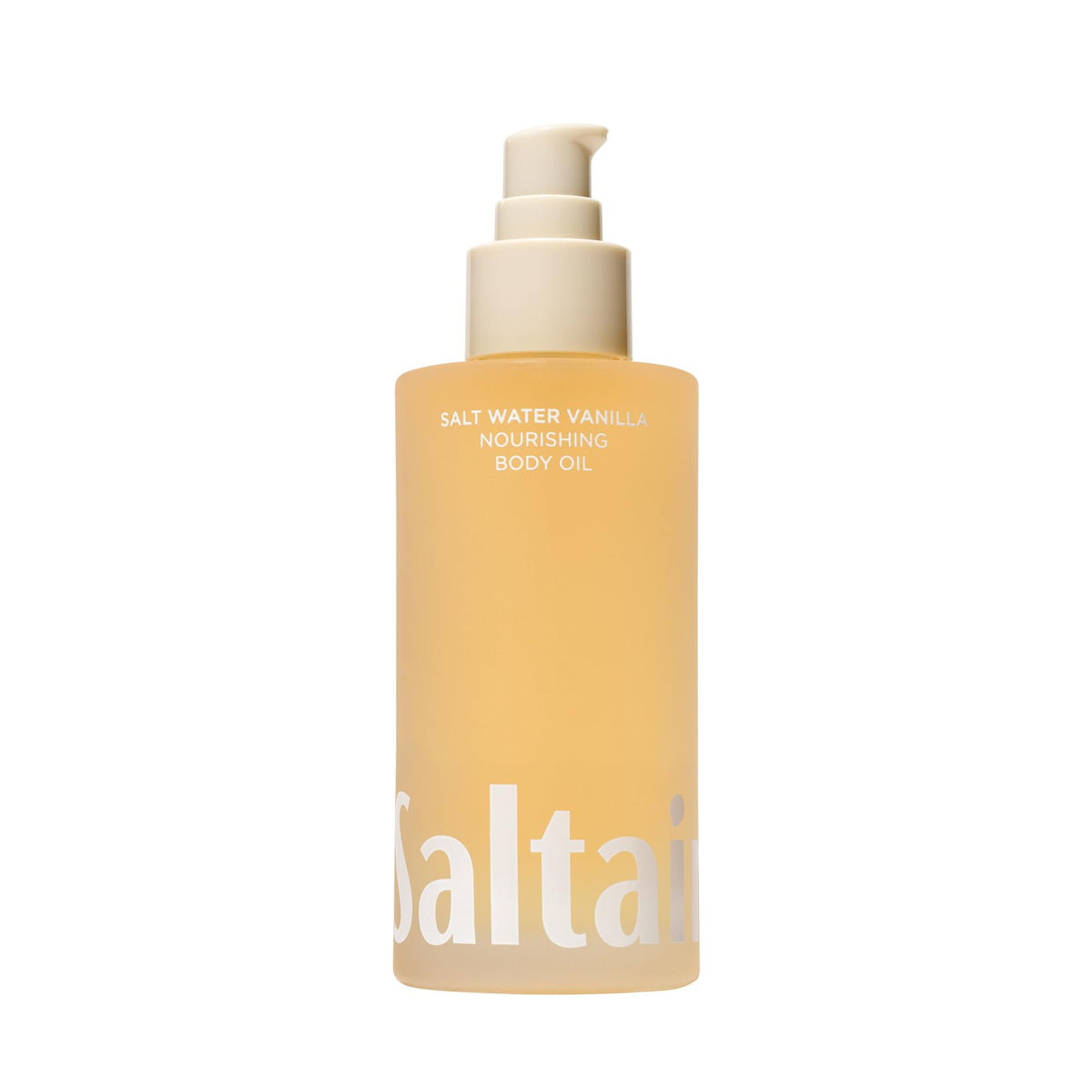 Saltair Body Oil pump bottle ready for after-shower hydration.