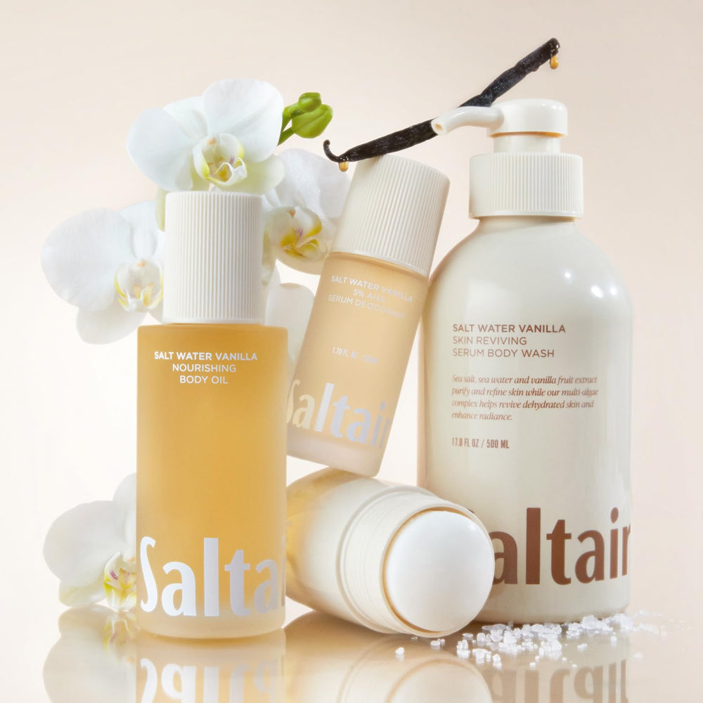 Saltair Body Oil layers well with lotion for extra hydration.