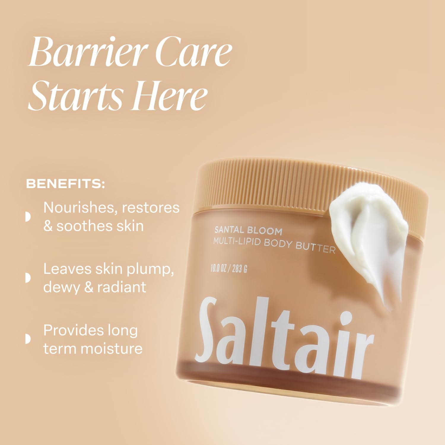 Saltair ceramide complex close-up highlights nourishing, barrier-supporting ingredients.