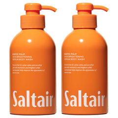 Saltair Exotic Pulp body wash bottle front promises tropical hydration.
