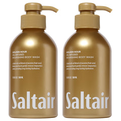 Saltair Golden Hour 2-pack bottles with pumps for daily moisturizing cleansing