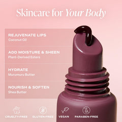 Saltair Hydrating Lip Oil Balm tinted nude for everyday wear and soft lips.