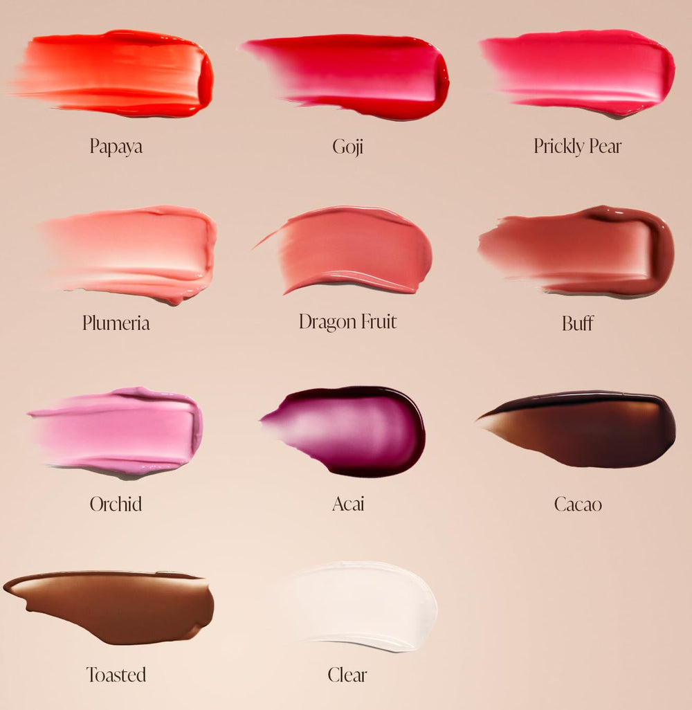 Saltair Hydrating Lip Oil Balm tinted pink for buildable color and cushiony feel.