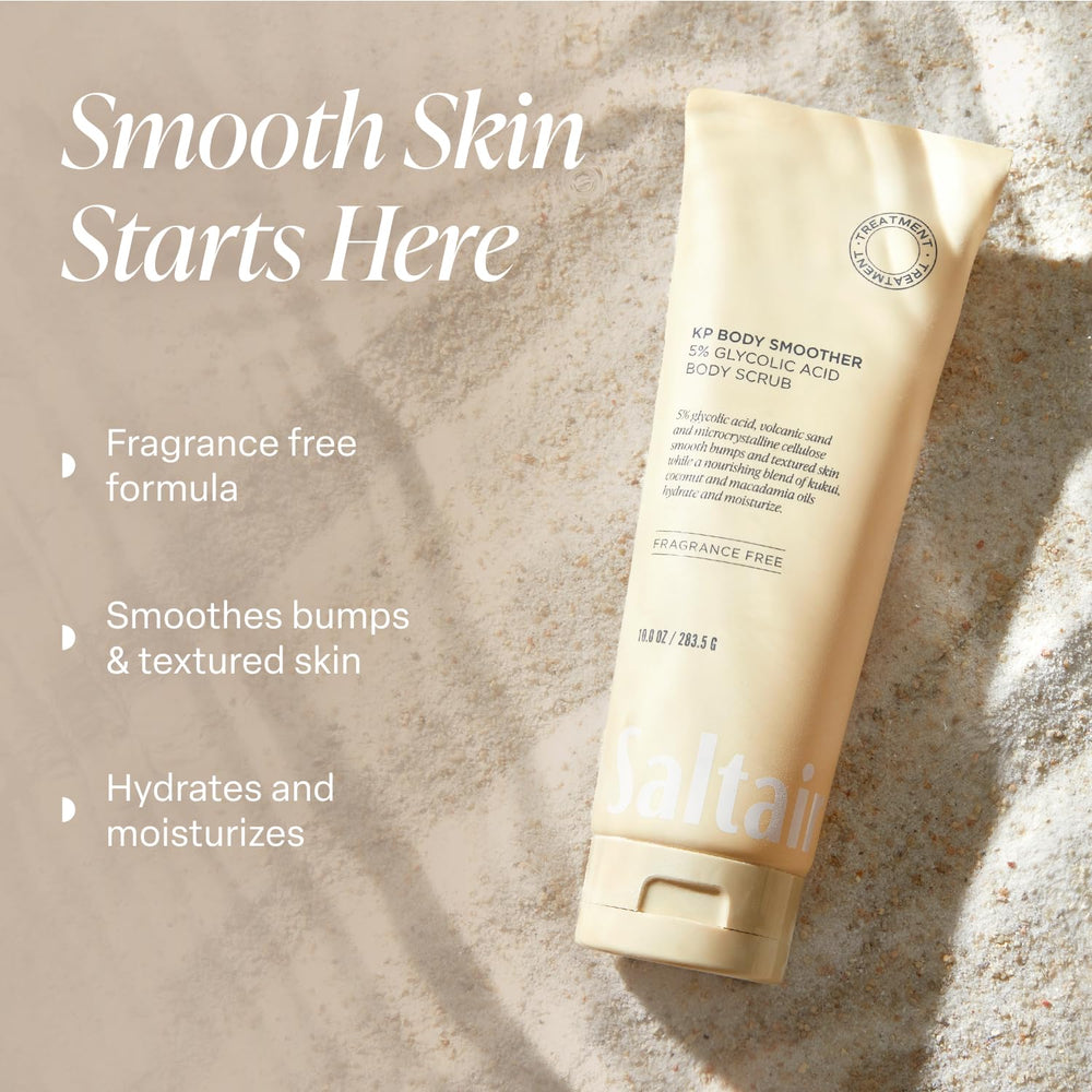 Saltair KP Body Scrub packaging showing 10oz size and label details.