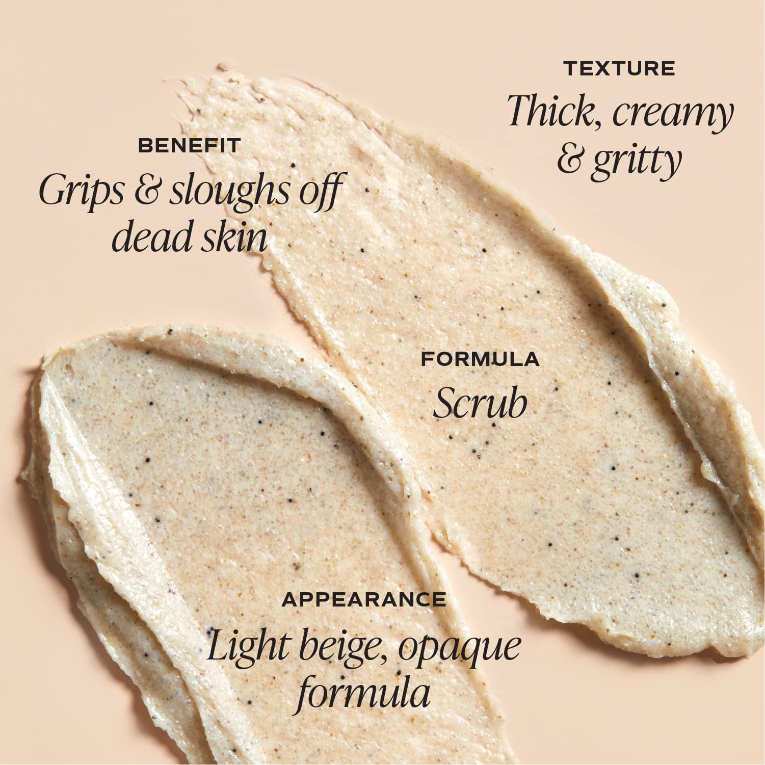 Close-up of Saltair KP Body Scrub texture with micrograins for exfoliating action.